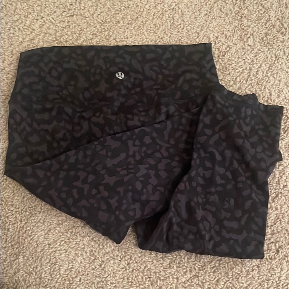 Lululemon Black Patterned Shorts